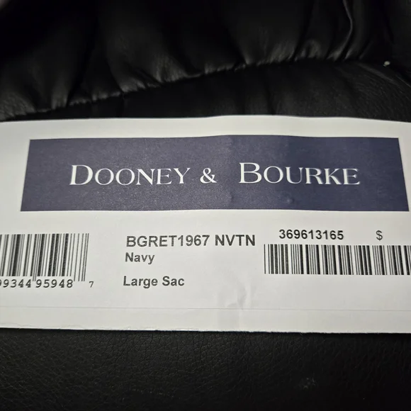 Dooney & Bourke Navy and Gold Tote Bag - Picture 2 of 6